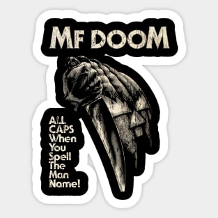 All Caps Doom Sticker